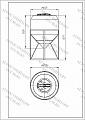 Емкость 560 л в каркасе пластиковая с конусным дном
